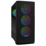 Boitier Gamer AQIRYS GACRUX Moyen Tour 4 Fans RGB - Noir