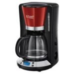 Cafetière Électrique RUSSELL HOBBS Colours Plus 1.25L - Noir&Rouge