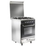 Cuisinière à Gaz UNIONAIRE GAS-C6060SSDC-511IDC 4 Feux - Noir
