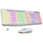 Ensemble Clavier et Souris Gamer Sans Fil ADVANCE R-TYPE CLS-3100 RGB - Blanc