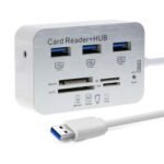 Hub USB 3.0 COMBO 3 Ports + Lecteur de cartes  - Aluminium