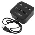 Hub USB COMBO 3 Ports + Lecteur de cartes - Noir