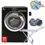 Lave Linge Frontal HOOVER H3WS4105TCBE-04 10.5 kg + Pack 4 Tampons + Sèche Linge Berline