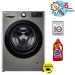 Lave Linge Frontal LG Vivace F4R3VYG6P 9kg + Lessive Gel Machine LILAS