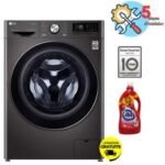 Lave linge Séchant Frontal LG F4R5VGG2E 9 Kg + Lessive Gel Machine LILAS