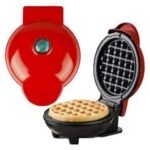 Mini Appareil à Gaufres MAKER-233 350W - Rouge