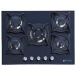 Plaque De Cuisson Encastrable FRANCO 374BF 5Feux 70 cm - Noir