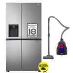 Réfrigérateur Side By Side Inverter LG GC-J257SL2S 674L NoFrost + Aspirateur