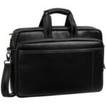 Sacoche RIVACASE Pour Pc Portable 15.6'' En Cuir - Noir