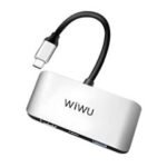 Station d'accueil 3 en 1 WIWU WI-HB002 USB Type-C - Gris