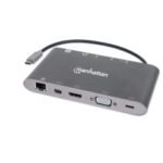 Station d'accueil MANHATTAN SP USB-C PD 7 en 1 - Gris