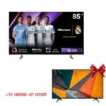 TV HISENSE 85″ Smart Série Q6N Qled 4K UHD  - Noir